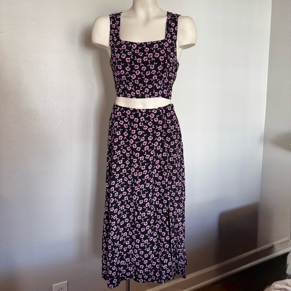 LULUS - Two-Piece Floral Print Women's Skirt Set - Size S